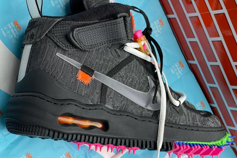 率先預覽 Off-White™ x Nike Air Force 1 Mid 黑色版本近賞圖輯
