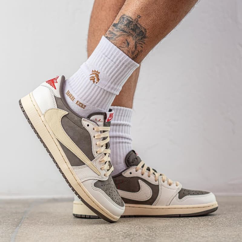 Travis Scott x Air Jordan 1 Low 最新聯乘配色「Reverse Mocha」上腳圖輯