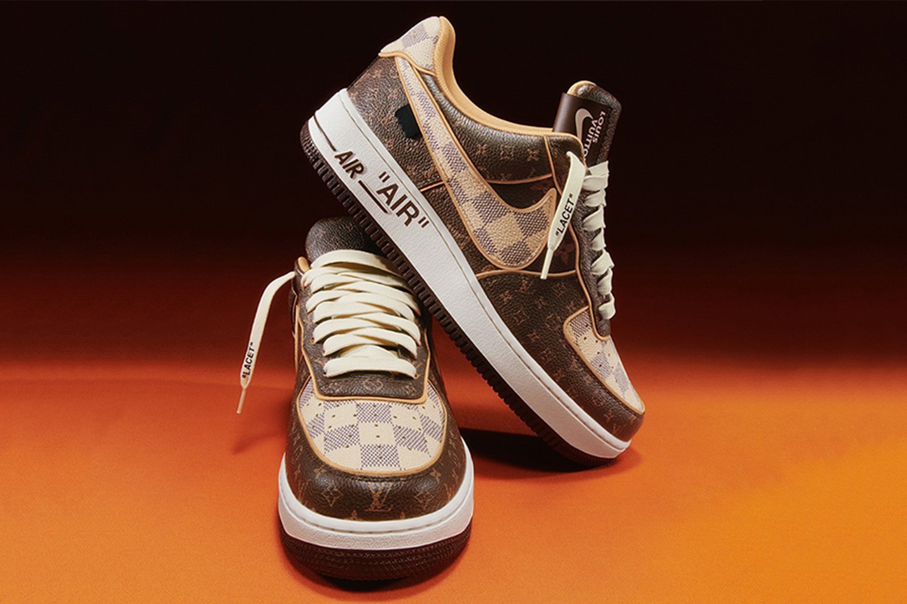 The Louis Vuitton and Nike “Air Force 1" by Virgil Abloh 競標價達到 $9 萬美元