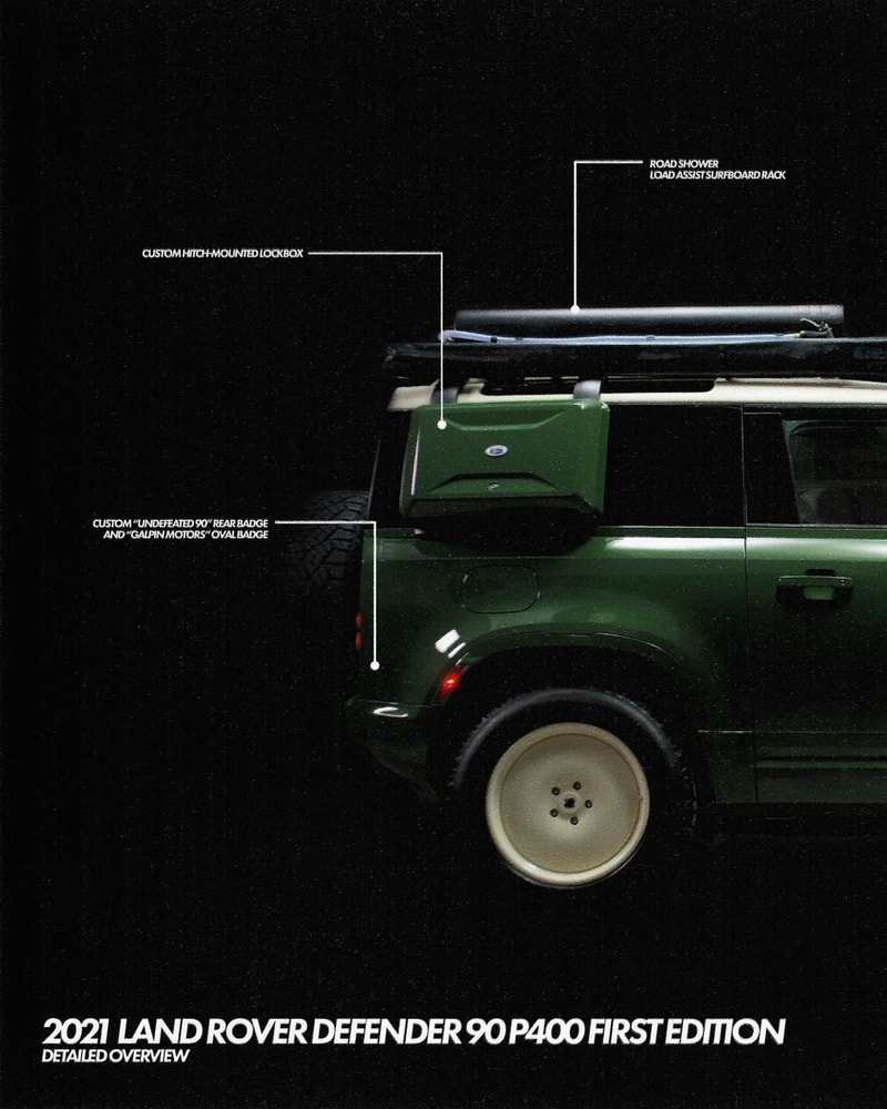 UNDEFEATED 攜手 Galpin Motors 打造 Land Rover Defender 90 定製車款
