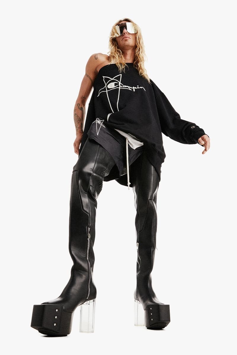 Rick Owens 三度攜手 Champion 推出 2022 最新無性別膠囊系列