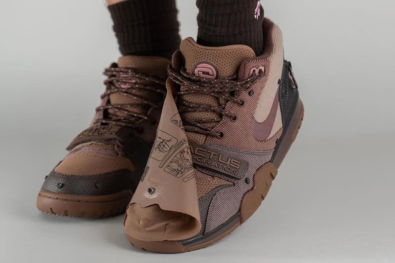 率先上腳 Travis Scott x Nike Air Trainer 1 最新聯名配色「Wheat」