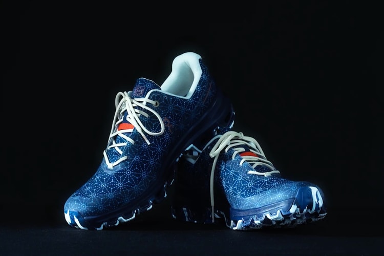 以日式紮染印花為靈感,近賞 LOEWE 聯乘 On 越野跑鞋 Cloudventure「太空藍」配色