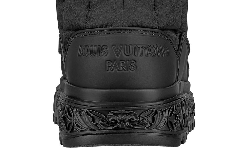 Louis Vuitton 2022 春夏系列鞋款「LV Puffer Boot」全黑造型正式登場