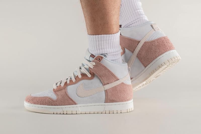 率先近賞 Nike Dunk High 最新乾燥玫瑰色「Fossil Rose」上腳圖輯