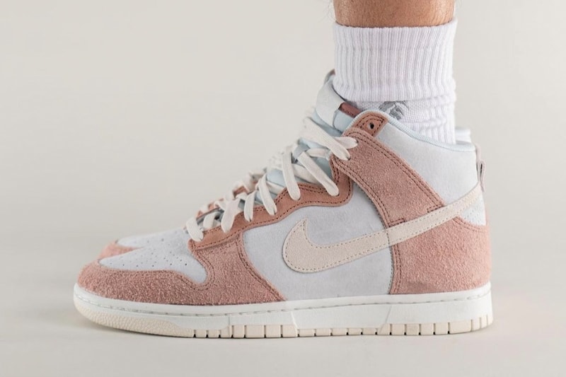 率先近賞 Nike Dunk High 最新乾燥玫瑰色「Fossil Rose」上腳圖輯