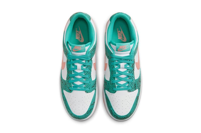 Nike Dunk Low 最新配色「Green Snakeskin」官方圖輯率先曝光