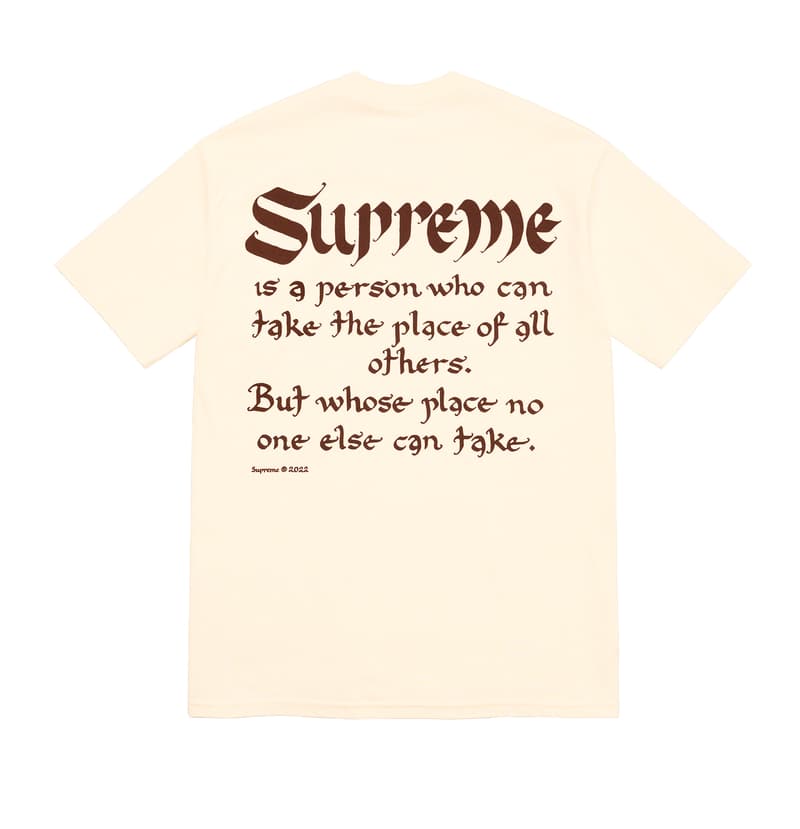 Supreme 2022 春季系列 T-Shirt 發佈