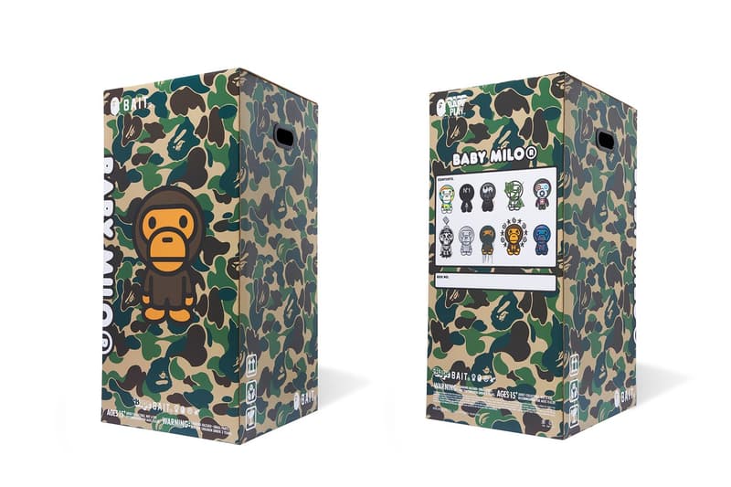 A BATHING APE® x BAIT 正式發佈 8 英吋版本 25 週年 Baby Milo 公仔