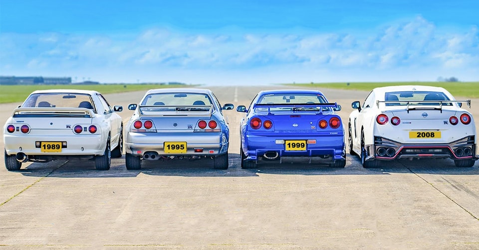 Nissan Gt R R32 R33 R34 R35 四代戰神同堂展開drag Race 對決 Hypebeast Nissan Gt R R32 R33 R34 R35 四代戰神同堂展開drag Race 對決 Hypebeast