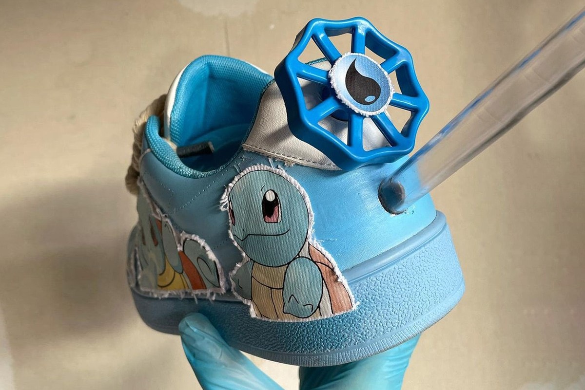設計師打造「可真實水槍攻擊」傑尼龜 Squirtle 客製球鞋