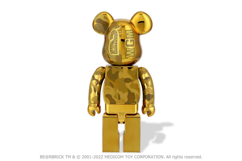 Medicom Toy 攜手 A BATHING APE®︎ 打造金銀兩色 BE@RBRICK 公仔