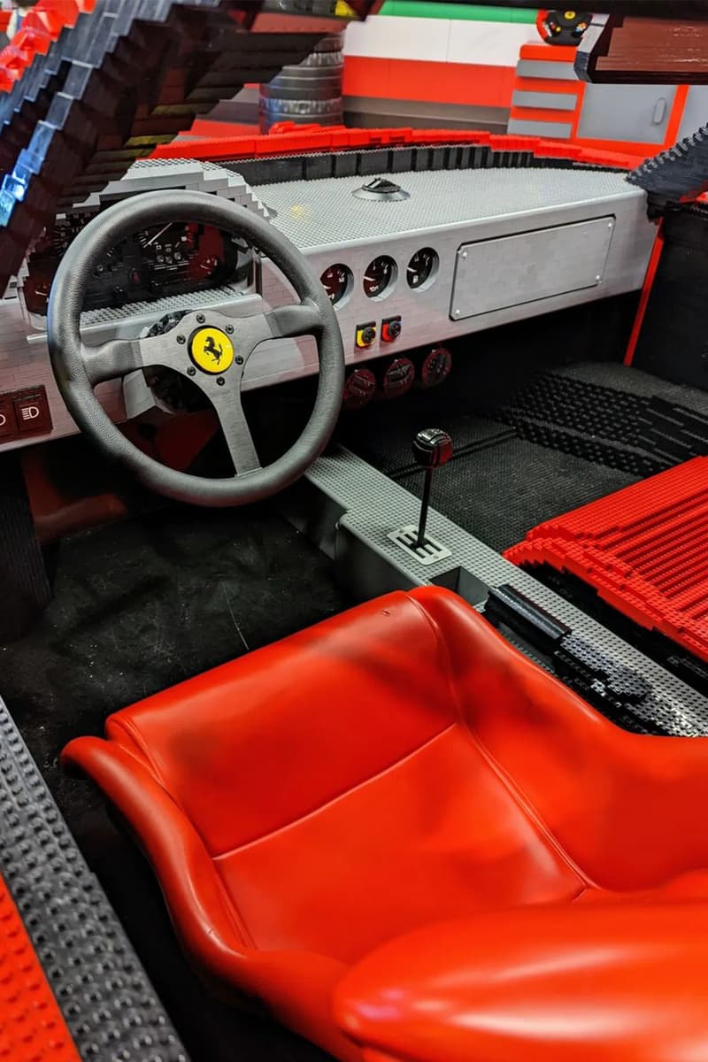 率先近賞 LEGO 實體化 1:1 尺寸 Ferrari F40 積木模型
