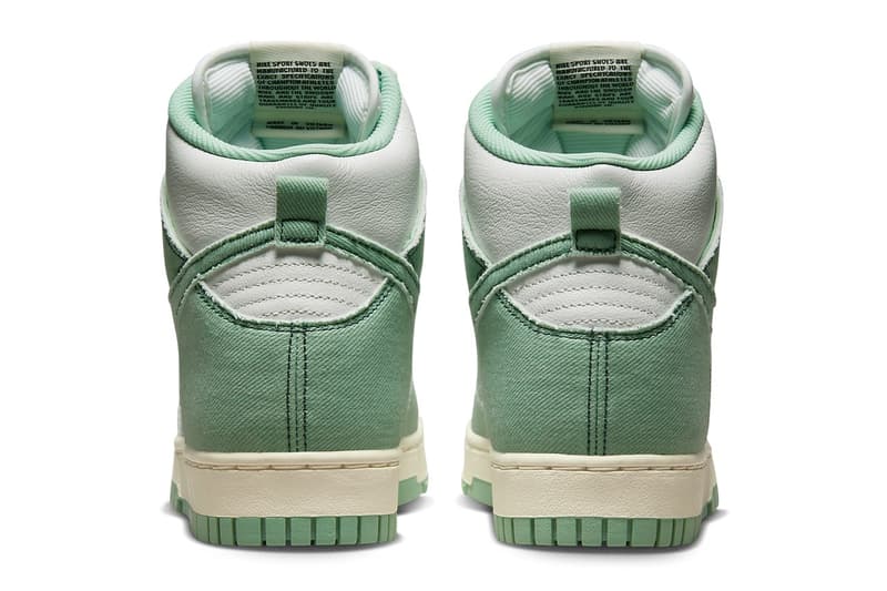 Nike Dunk High 1985 最新丹寧配色「Green Denim」正式登場