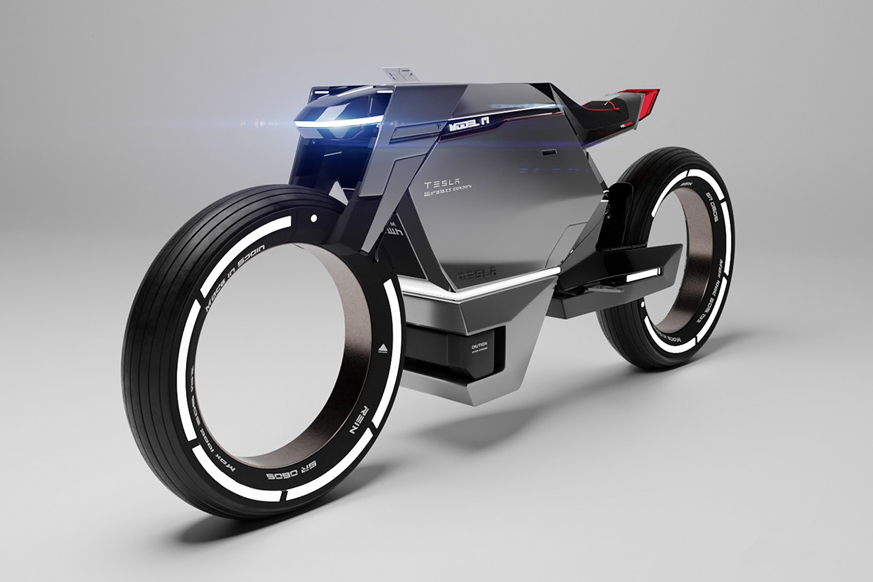 西班牙設計師打造 Tesla Cybertruck 主題未來概念電能機車