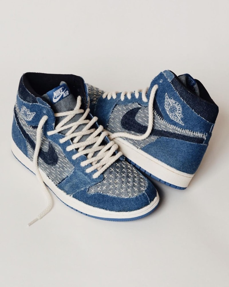 率先近賞日式傳統襤褸 Air Jordan 1 刺子繡定製鞋款