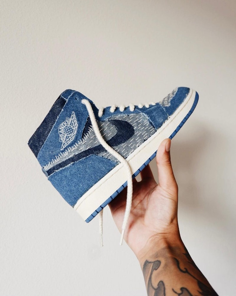 率先近賞日式傳統襤褸 Air Jordan 1 刺子繡定製鞋款