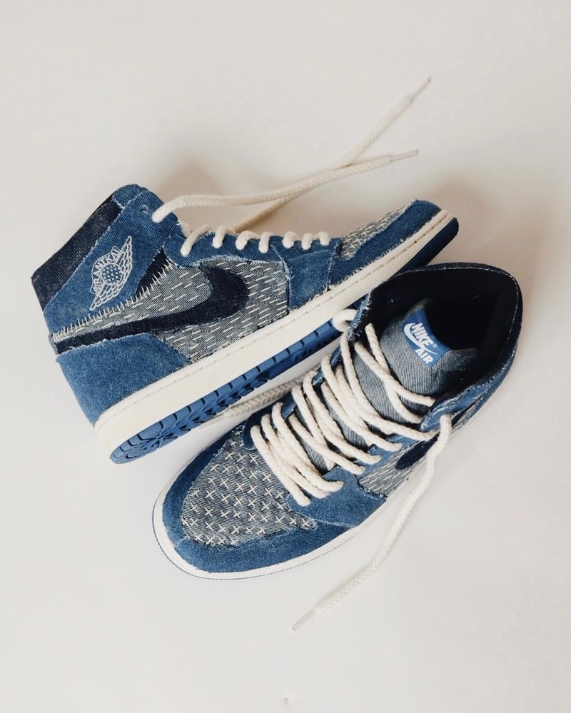 率先近賞日式傳統襤褸 Air Jordan 1 刺子繡定製鞋款