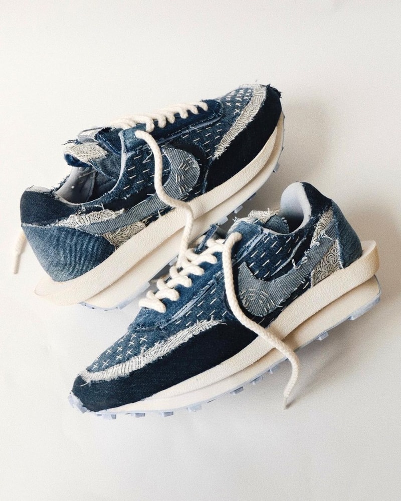 率先近賞 sacai x Nike LDWaffle「Boro」刺子繡定製鞋款