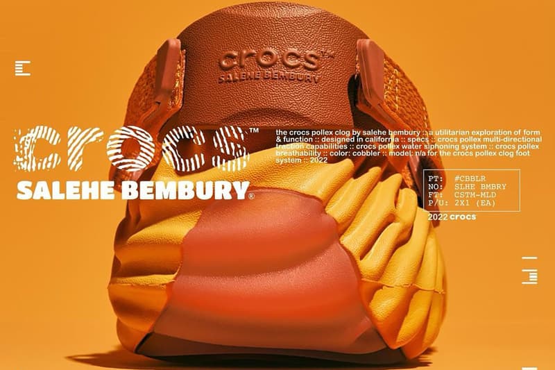 Salehe Bembury x Crocs Pollex Clog 最新配色「Cobbler」發售情報公開