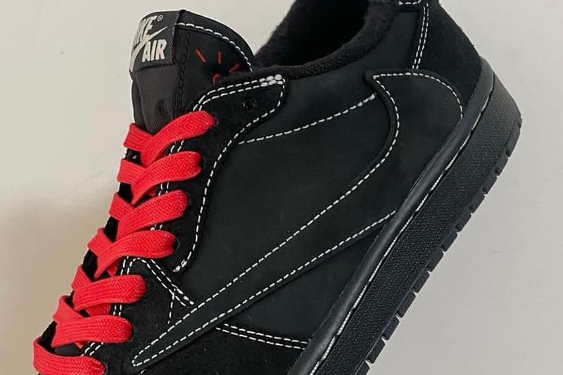 Travis Scott x Air Jordan 1 Low OG SP「Black Phantom」替換鞋帶樣貌率先公開