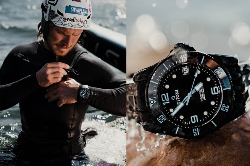 極輕巧而高強度，TITONI 全新 Seascoper 600 CarbonTech 潛水腕表