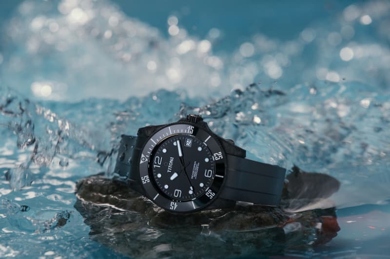 極輕巧而高強度,TITONI 全新 Seascoper 600 CarbonTech 潛水腕表
