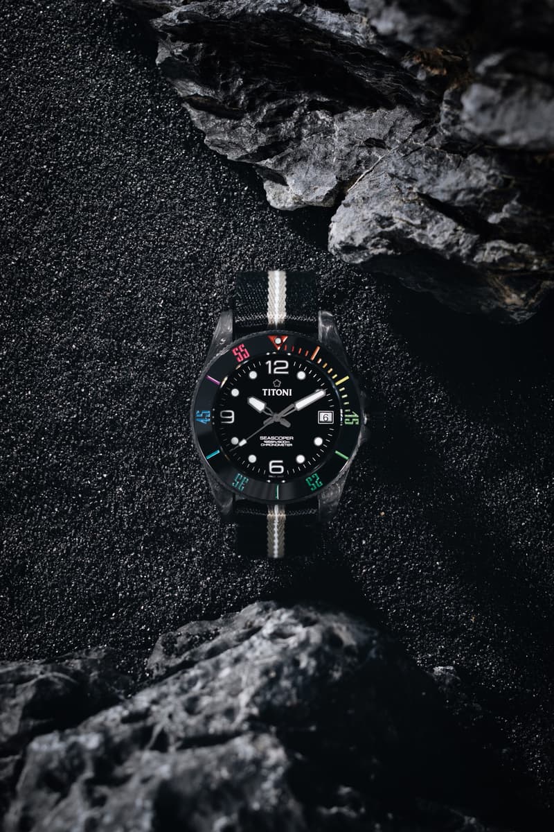 極輕巧而高強度,TITONI 全新 Seascoper 600 CarbonTech 潛水腕表