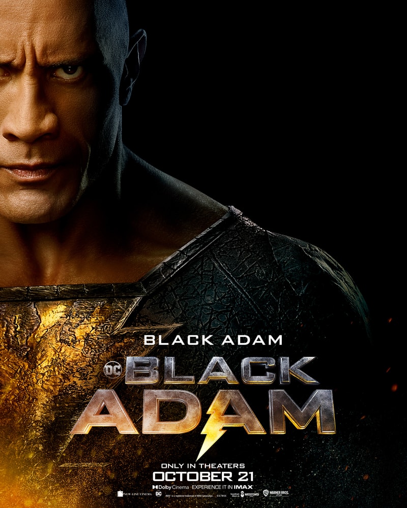 DC 反英雄電影《黑亞當 Black Adam》正式公開多張角色電影海報