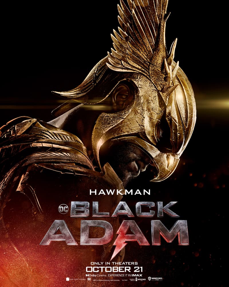 DC 反英雄電影《黑亞當 Black Adam》正式公開多張角色電影海報