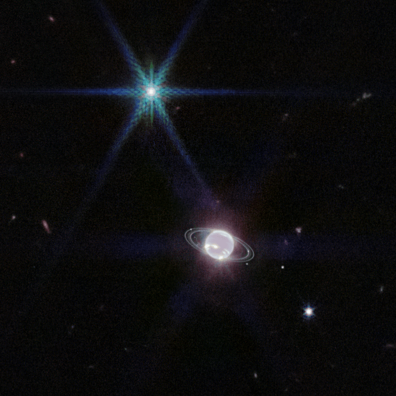 NASA 公開詹姆斯韋伯太空望遠鏡拍攝「海王星」圖像
