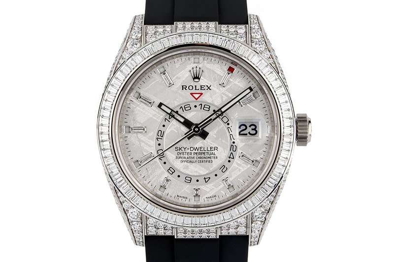 Drake 配戴之鑲鑽 18K 白金 Rolex Sky Dweller 奢華錶款現正出售
