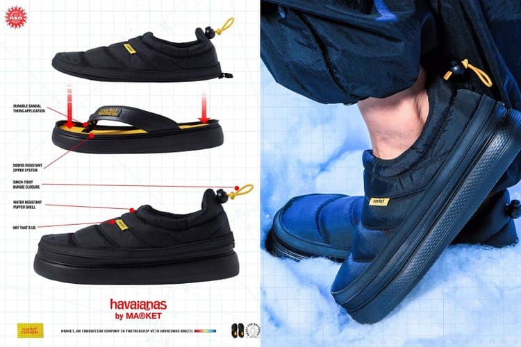 MARKET 攜手 Havaianas 推出拆卸式兩穿鞋履「Zip Top Slides」