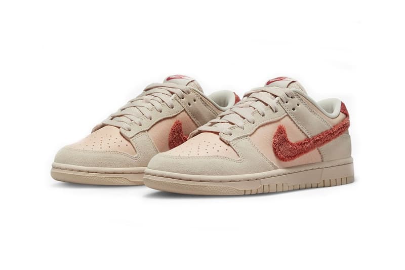 率先近賞 Nike Dunk Low 最新粉色絨毛款式「Terry Swoosh」