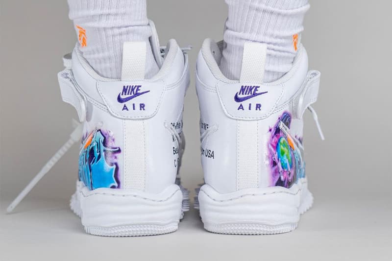 率先近賞 Off-White™ x Nike Air Force 1 Mid「Graffiti」上腳圖輯