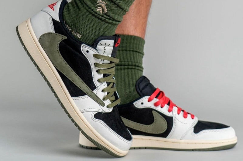 率先上腳 Travis Scott x Air Jordan 1 Low 最新聯名女鞋配色「Olive」