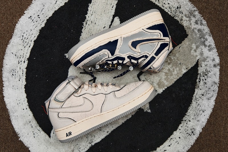 率先近賞 99%IS- x GR8 定製版本 Nike Air Force 1 Mid「雙層可撕裂設計」鞋款