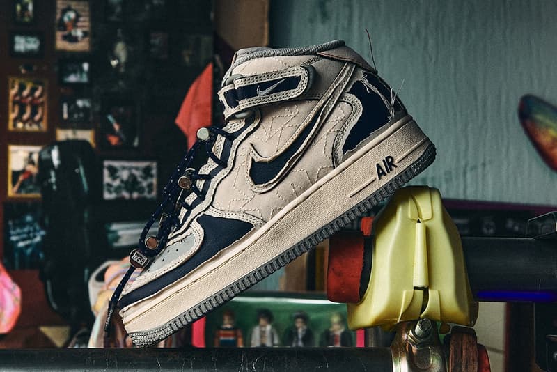 率先近賞 99%IS- x GR8 定製版本 Nike Air Force 1 Mid「雙層可撕裂設計」鞋款