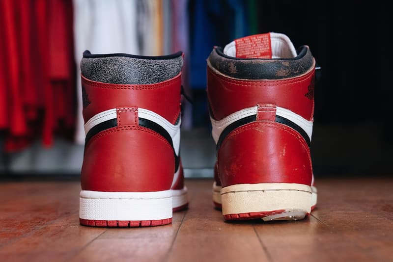 實際比對 1985 Air Jordan 1「Chicago」與 2022 Air Jordan 1「Lost & Found」