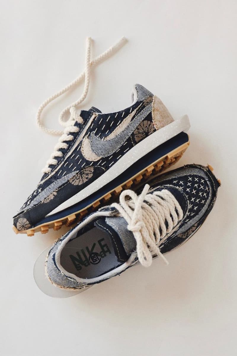 設計師打造 sacai x CLOT x Nike LdWaffles 全新「Dark Indigo Boro」定製鞋款