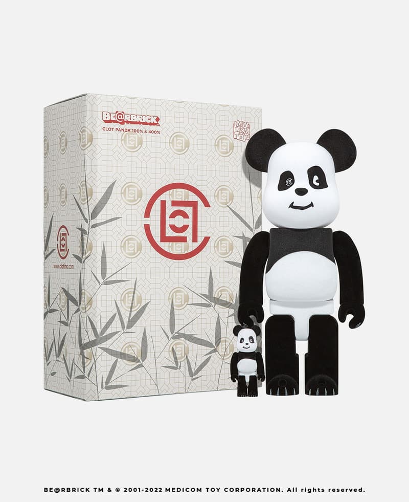 CLOT 攜手 MEDICOM TOY 打造全新 BE@RBRICK PANDA 大熊貓