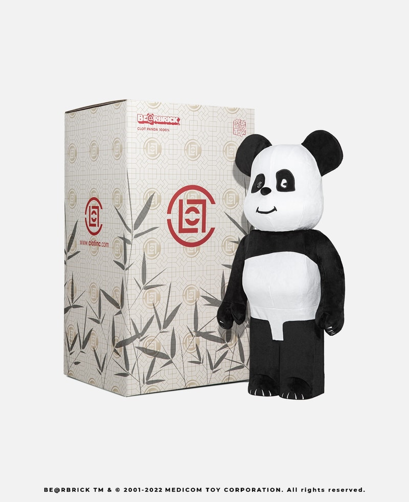 CLOT 攜手 MEDICOM TOY 打造全新 BE@RBRICK PANDA 大熊貓