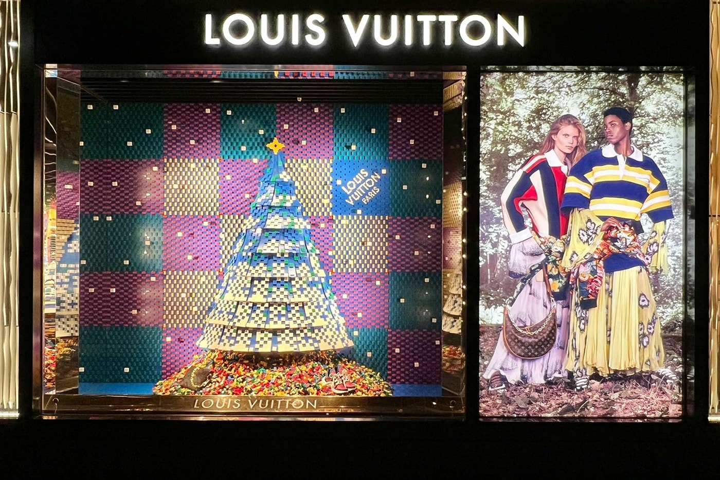 Louis Vuitton 攜手 LEGO 合作打造 2022 聖誕積木櫥窗