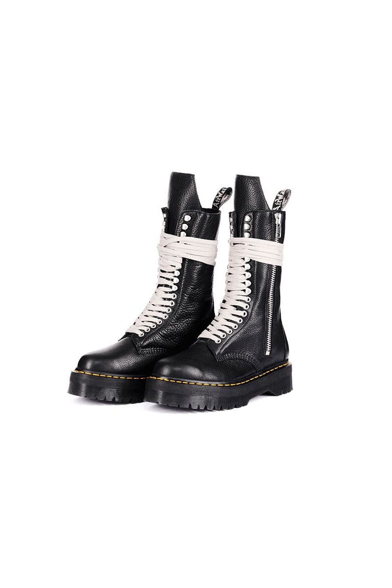 Rick Owens x Dr. Martens 1460、1918 聯乘靴款「Black Lunar」配色正式登場