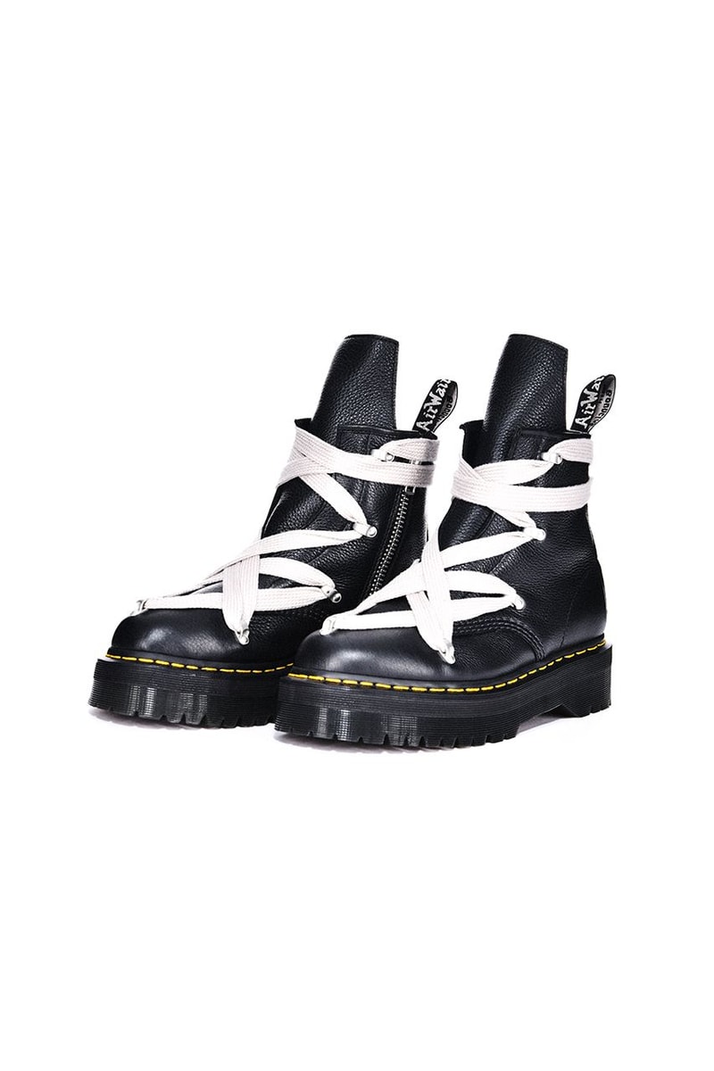Rick Owens x Dr. Martens 1460、1918 聯乘靴款「Black Lunar」配色正式登場