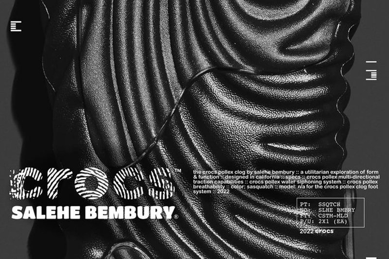 Salehe Bembury x Crocs Pollex Clog 最新配色「Sasquatch」發售情報公開
