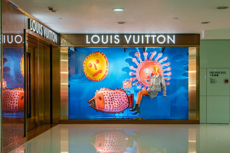 香港 Louis Vuitton 實體店換上草間彌生聯乘主題佈置