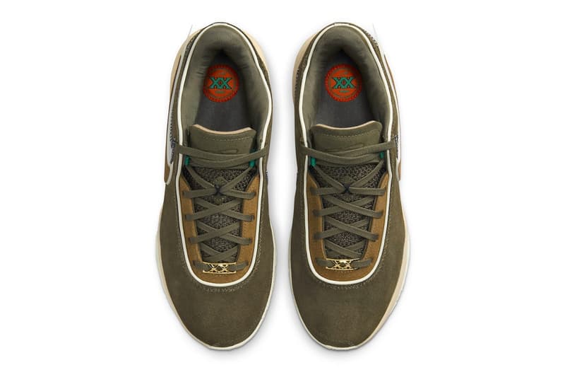 Nike LeBron 20 最新配色「Olive Suede」正式登場