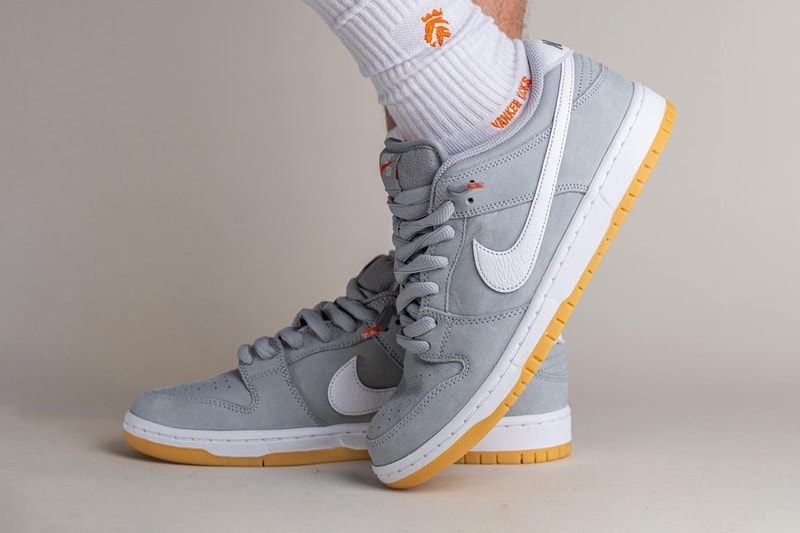 率先上腳近賞 Nike SB Dunk Low Orange Label 最新配色「Grey Gum」
