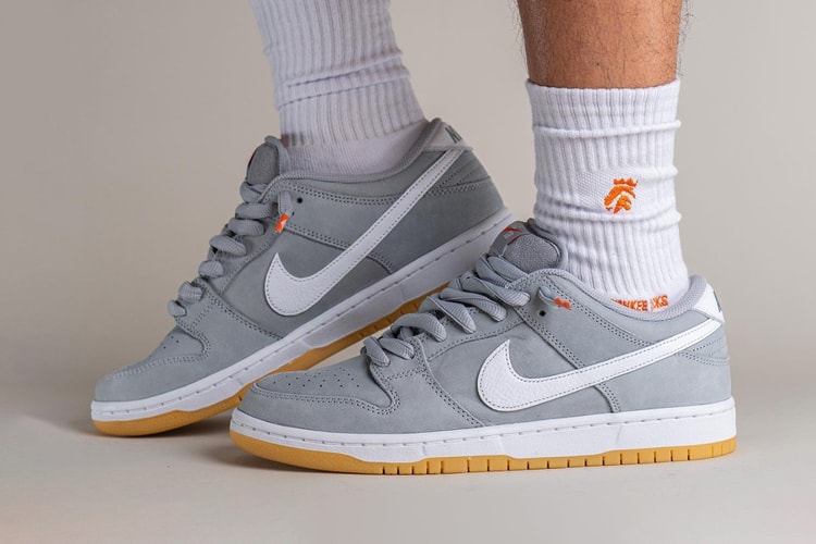 率先上腳近賞 Nike SB Dunk Low Orange Label 最新配色「Grey Gum」
